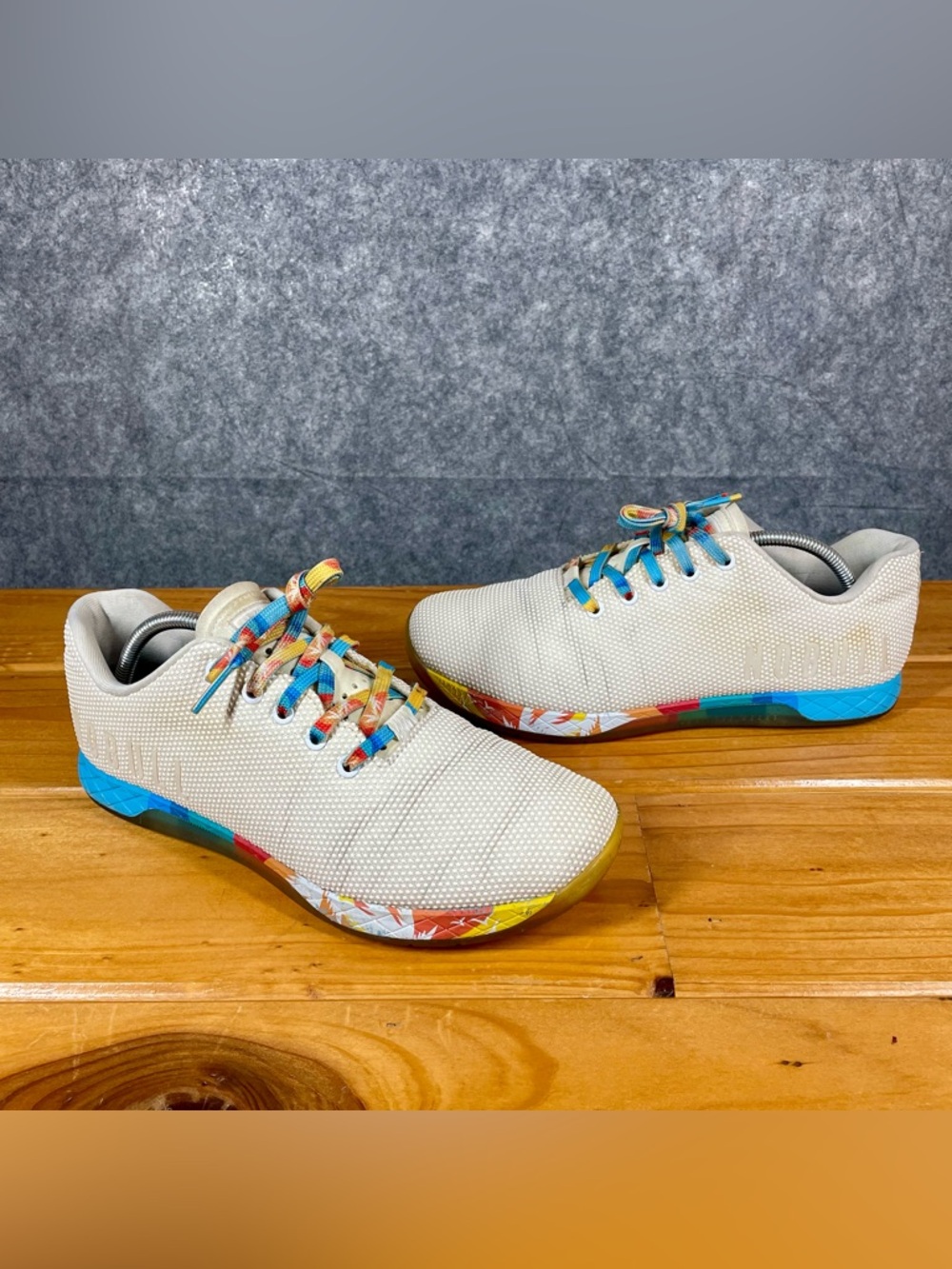 NOBULL Trainer Shoes Mens 11 White Shell Sunrise Athletic Cross Training Gym